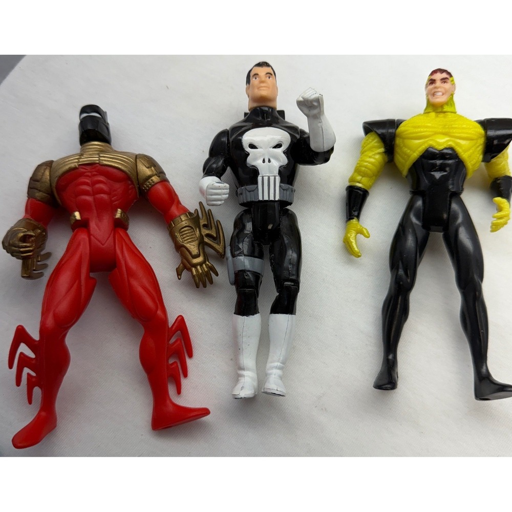 Vintage Marvel DC Action Figure Lot Punisher Toy Biz Azrael Batman Kenner 90s